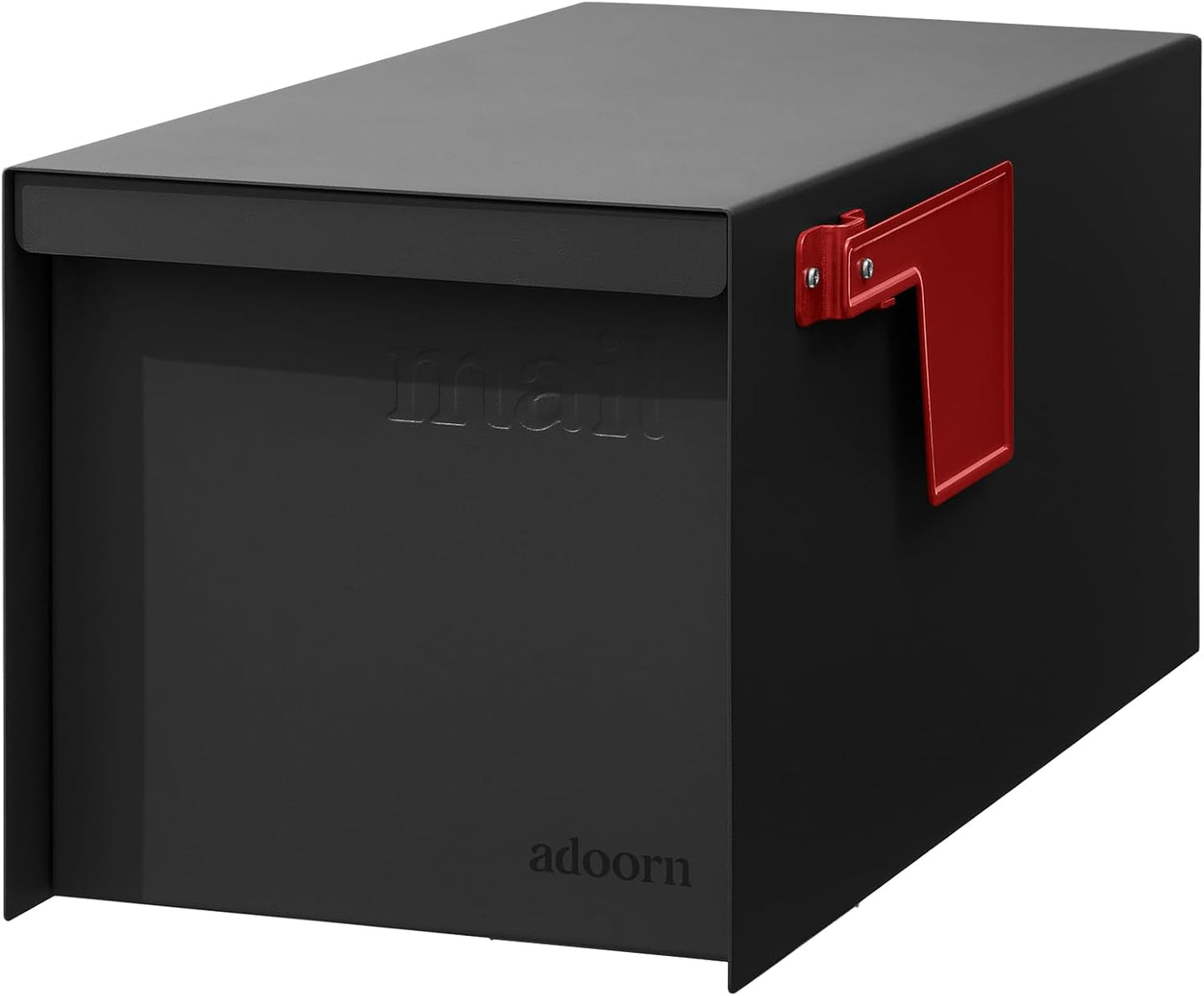 Adoorn Post Mount Mailboxes, 9.5 x 9.5 x 19.5 (HxWxD) Large, Galvanized Steel Modern Mailbox, for Daily Letters, Magazines and Packages, Weatherproof with Front Access Door - Aegean