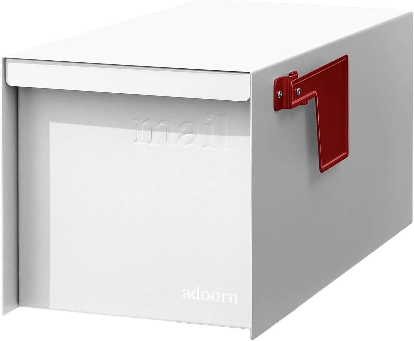 Adoorn Post Mount Mailboxes, 9.5 x 9.5 x 19.5 (HxWxD) Large, Galvanized Steel Modern Mailbox, for Daily Letters, Magazines and Packages, Weatherproof with Front Access Door - Aegean