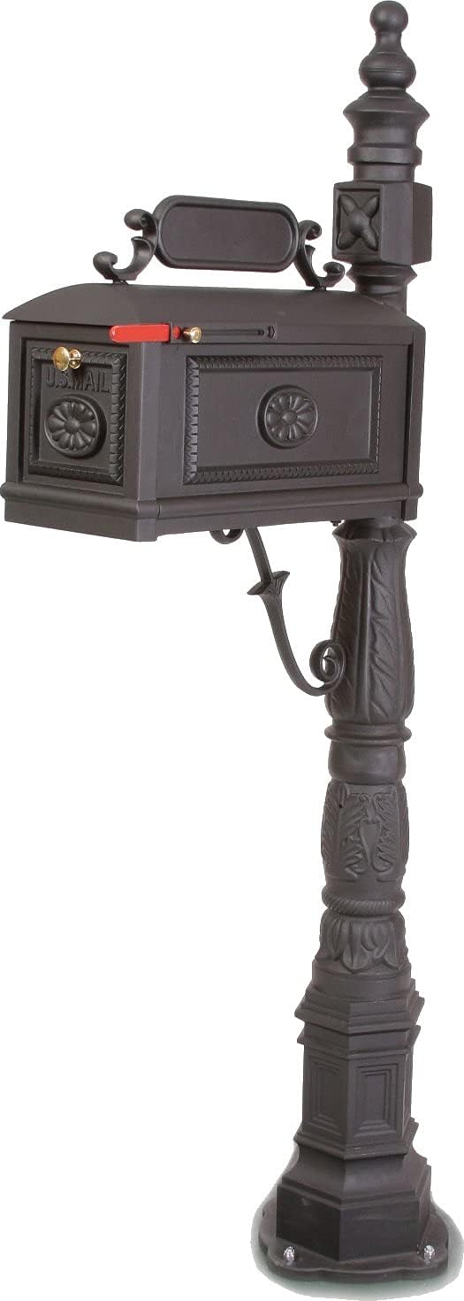 Decorative Residential Curbside Cast Aluminum Mailbox Black Authentic * Original * Exclusive