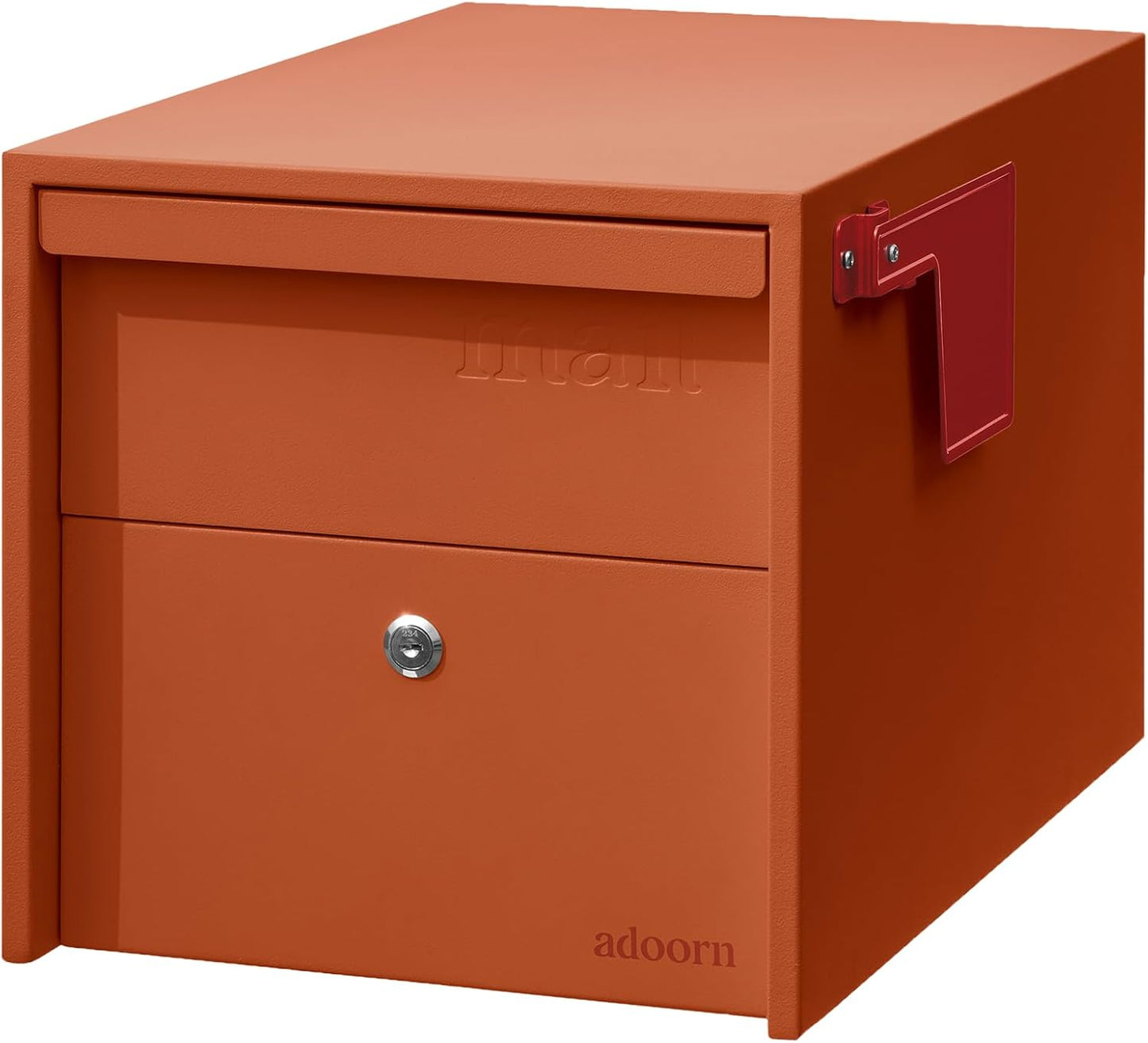 Adoorn Lockable Post Mount Mailbox | Large Size - Anti-Theft Locking Mailbox, 15.5" H x 12" W x 18.5" D, Weatherproof Mailboxes for Outside The House