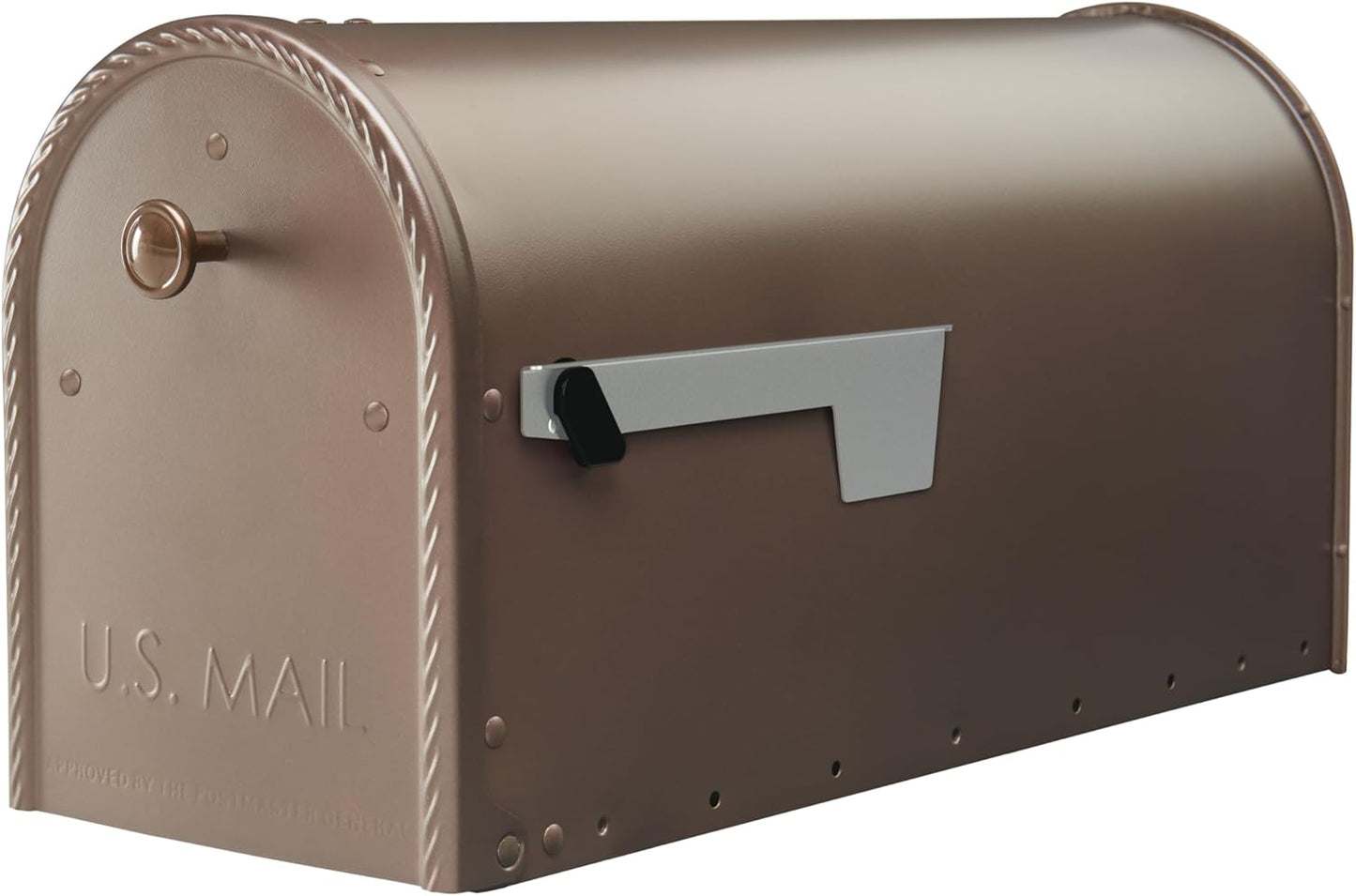 Architectural Mailboxes Edwards™ Weather-Resistant Steel Metal Post Mounted Mail Box for Outside, Black, Large Curbside Mailbox, USPS Approved for Residential Delivery