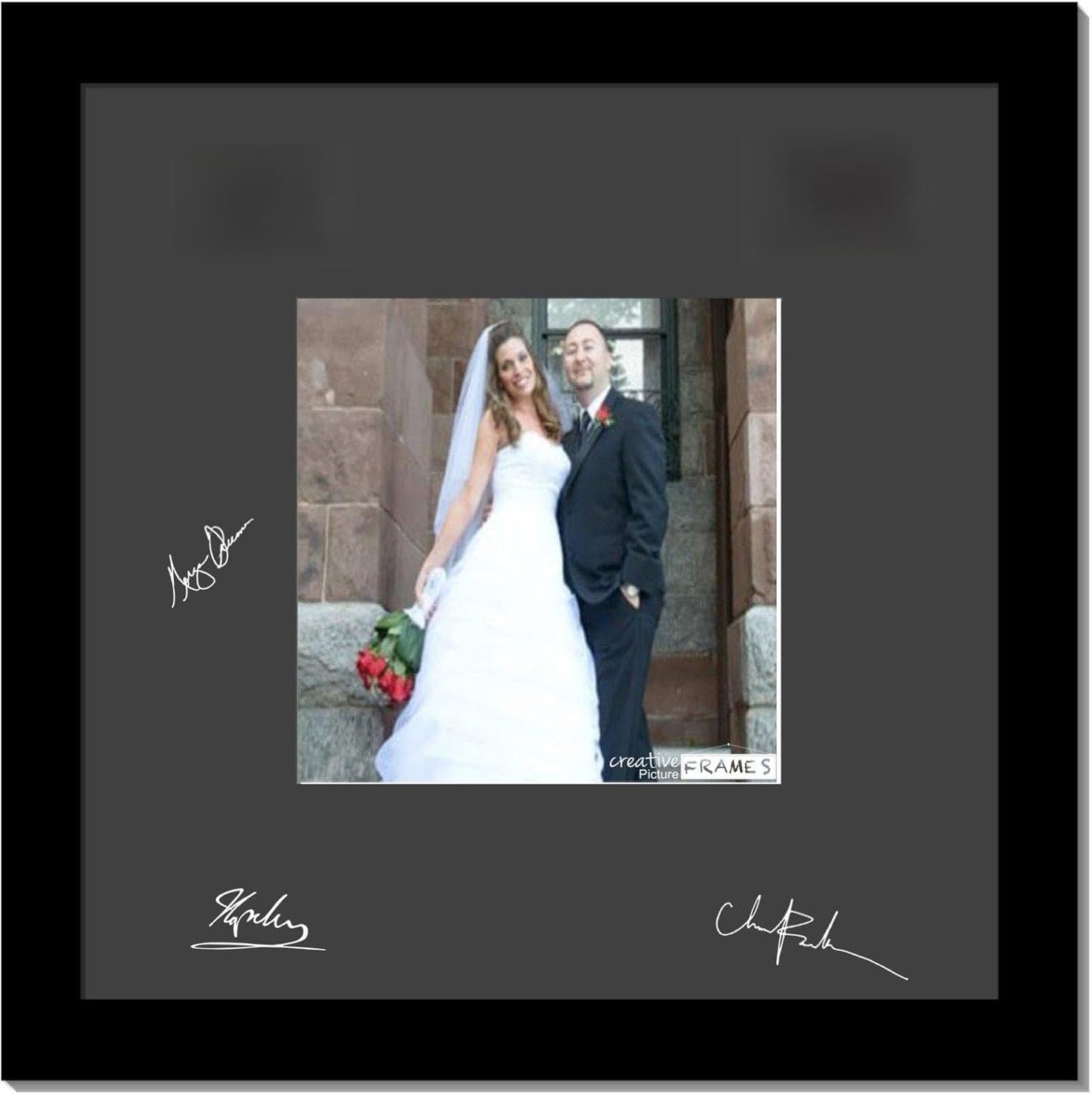 Creative Picture Frames 8X10-16X20Bk-W Signature Frame - Photo Frame With White Mat Holds 8X10-Inch Media Including Installed Wall Hangers