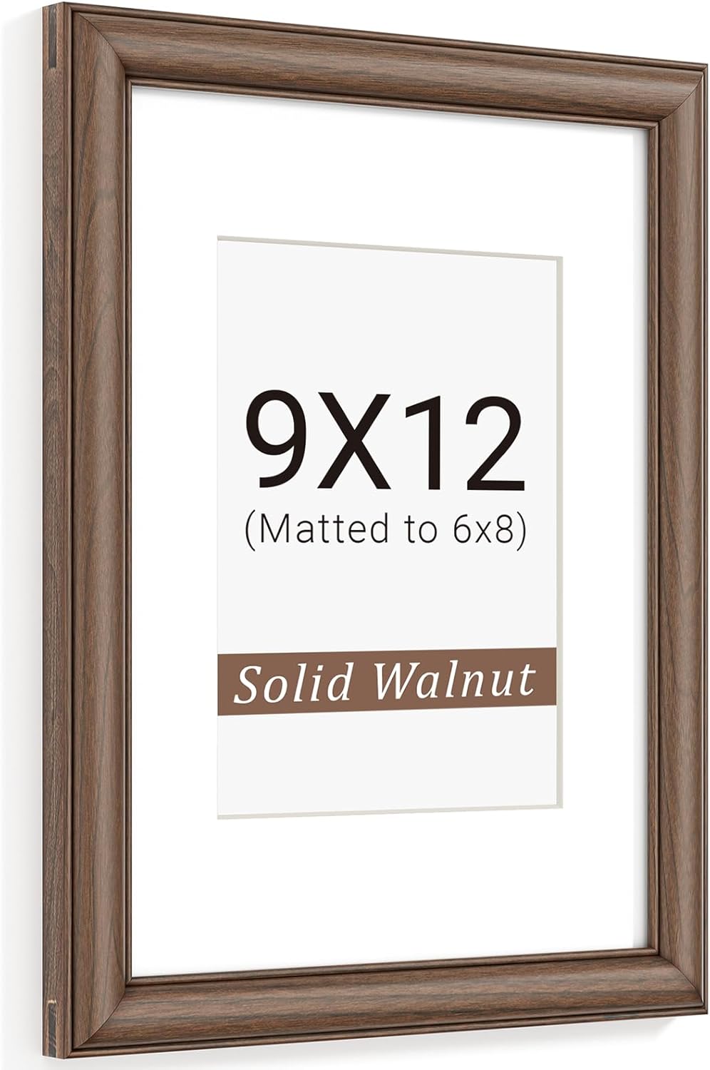 Natural Walnut 11x14 Picture Frames Mat to 8x10 Picture Display Set of 3,Original Wood Handcrafted 11x14 Diploma Frame with Tempered Glass Graduation Family Wedding Certificate Photo Wall Mounted