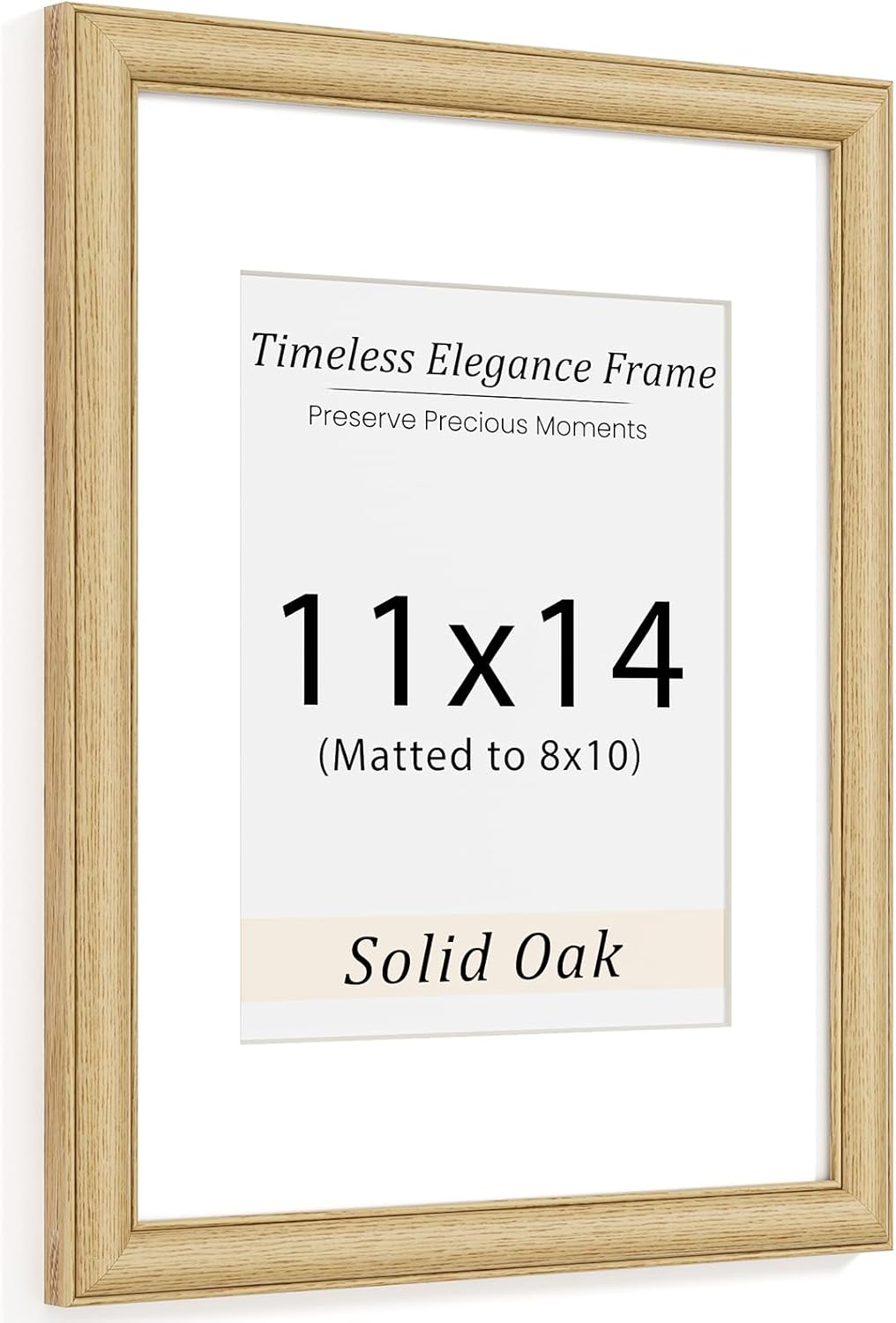 Natural Walnut 11x14 Picture Frames Mat to 8x10 Picture Display Set of 3,Original Wood Handcrafted 11x14 Diploma Frame with Tempered Glass Graduation Family Wedding Certificate Photo Wall Mounted