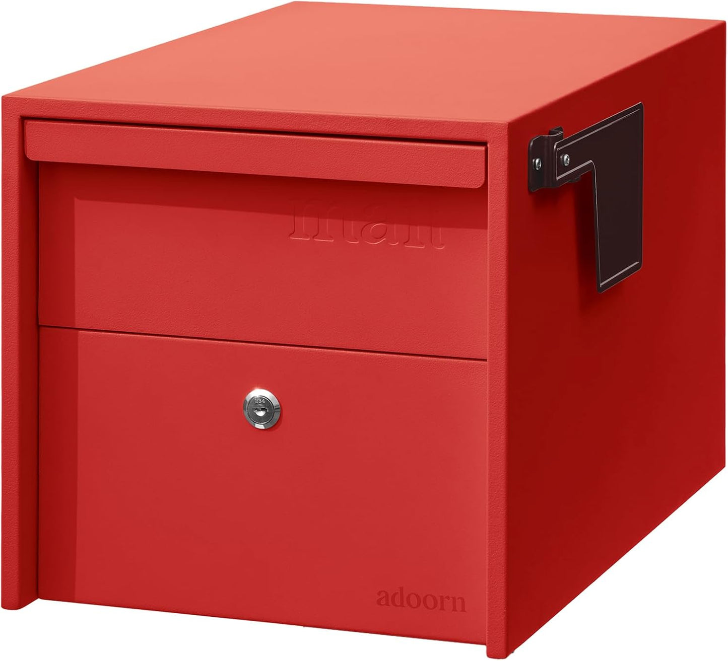 Adoorn Lockable Post Mount Mailbox | Large Size - Anti-Theft Locking Mailbox, 15.5" H x 12" W x 18.5" D, Weatherproof Mailboxes for Outside The House