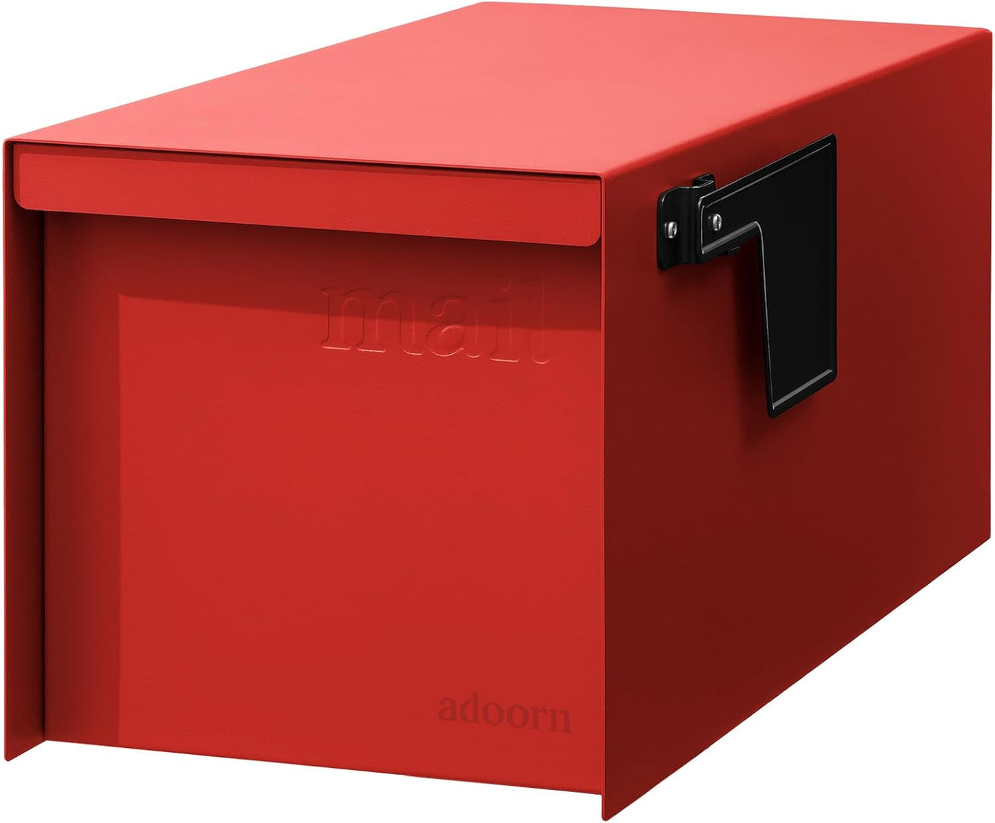 Adoorn Post Mount Mailboxes, 9.5 x 9.5 x 19.5 (HxWxD) Large, Galvanized Steel Modern Mailbox, for Daily Letters, Magazines and Packages, Weatherproof with Front Access Door - Aegean