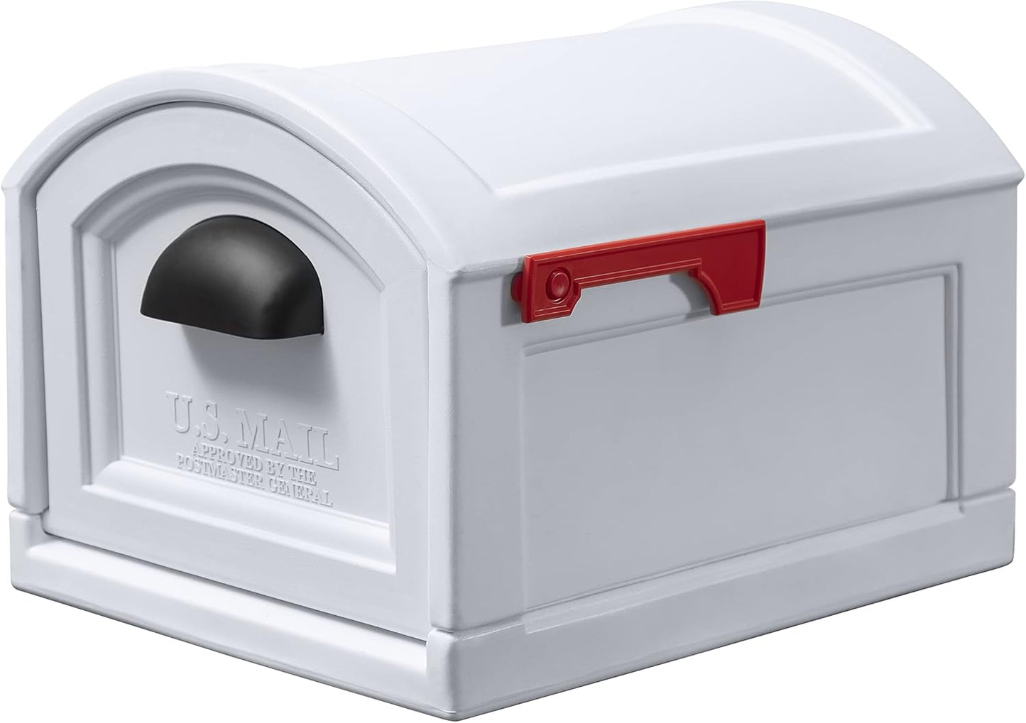 Step2 Town-to-Town XL Post-Mount Mailbox, Weather Resistant, Large Outdoor Mailboxes, Made of Durable Plastic, Easy to Install, USPS T4 Sized Mailbox, Flag Included, Onyx Black