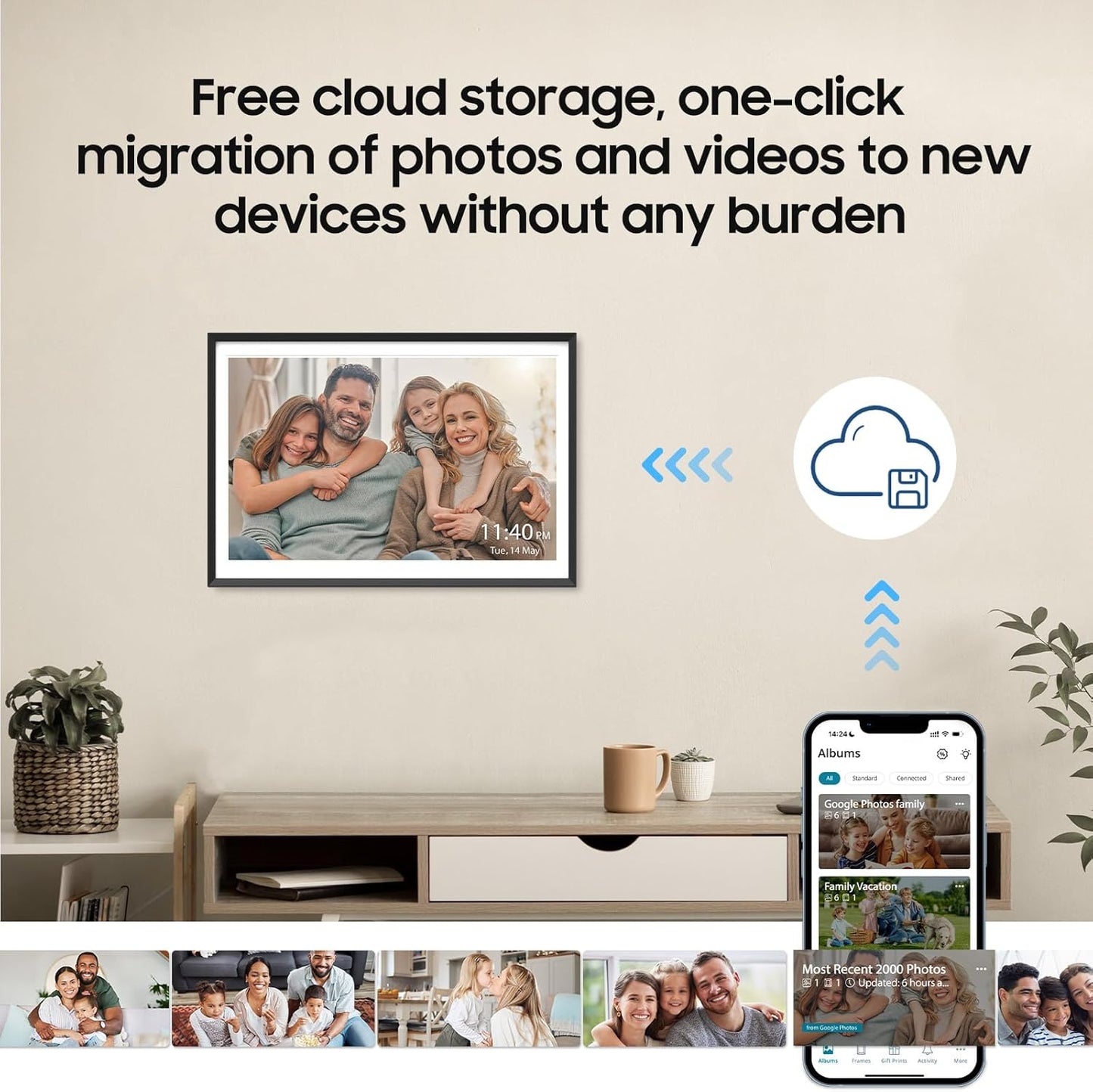 Digital Picture Frame Powered by Nixplay 10.1", Share Photos/Videos via Nixplay App or Email, WiFi Digital Photo Frame with Easy Setup, Support Alexa, Free Cloud Storage, Auto Rotate, Gifts for Mom