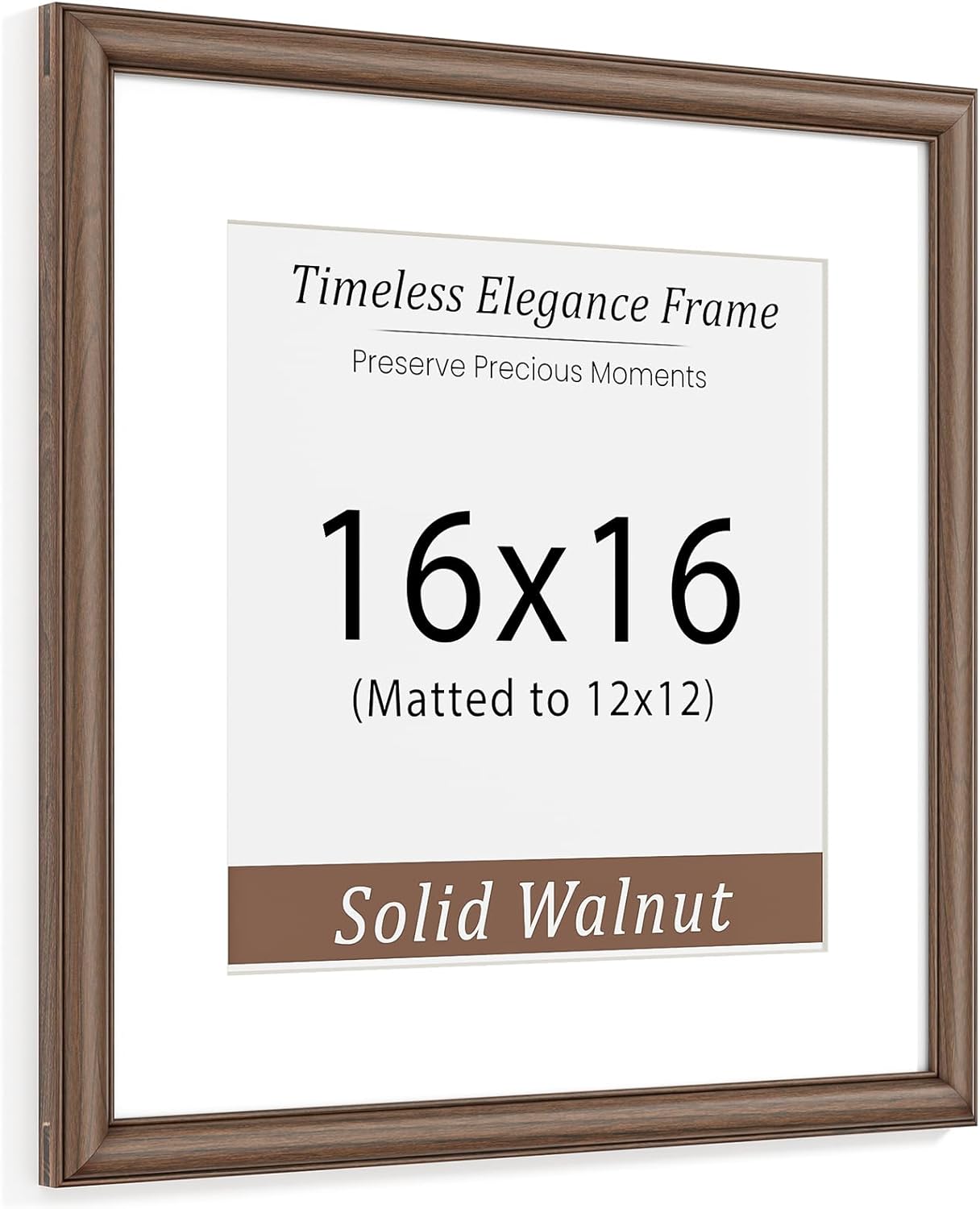 Natural Walnut 11x14 Picture Frames Mat to 8x10 Picture Display Set of 3,Original Wood Handcrafted 11x14 Diploma Frame with Tempered Glass Graduation Family Wedding Certificate Photo Wall Mounted