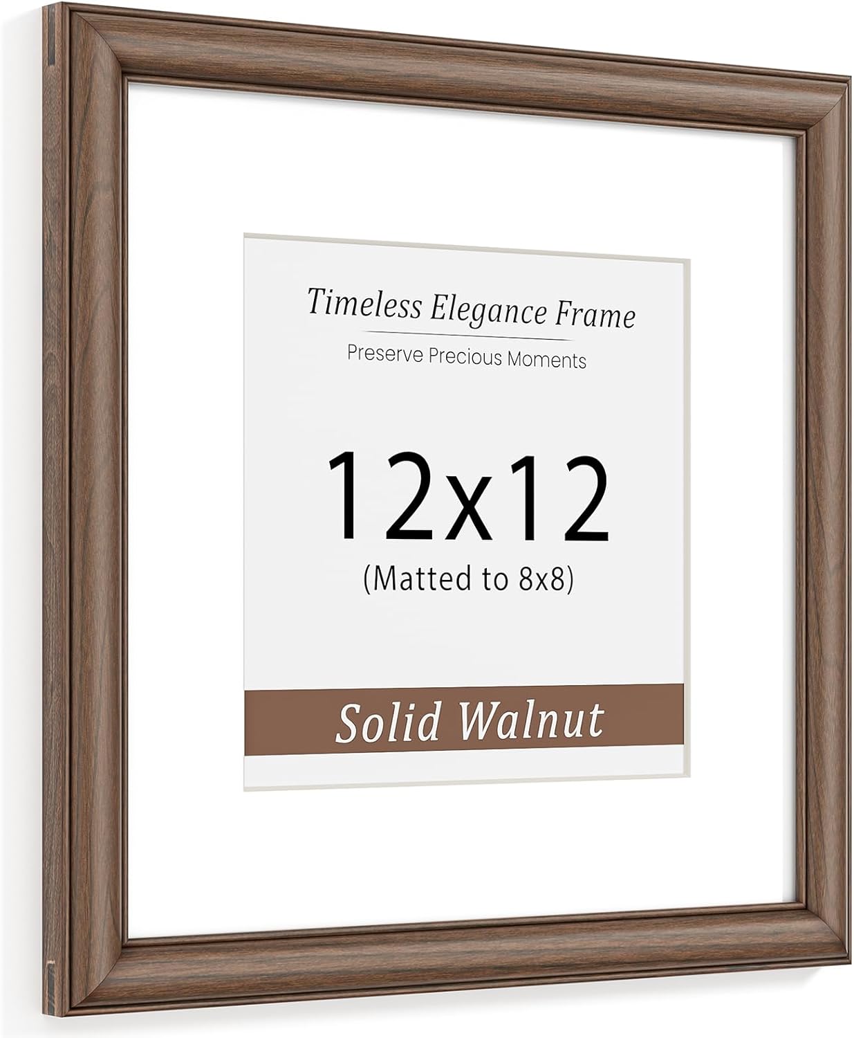 Natural Walnut 11x14 Picture Frames Mat to 8x10 Picture Display Set of 3,Original Wood Handcrafted 11x14 Diploma Frame with Tempered Glass Graduation Family Wedding Certificate Photo Wall Mounted