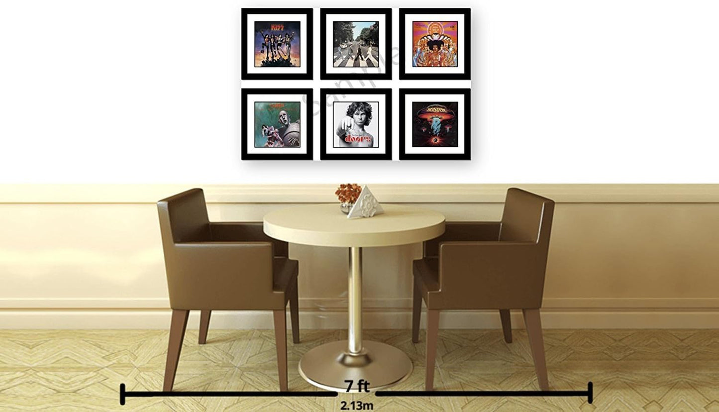 Creative Picture Frames 15" x 15" LP Album Cover Frame, Vinyl Record Wall Mount Display for Home Decor with Hanging Hardware & Full-Strength Glass, White Mat, 1 Count