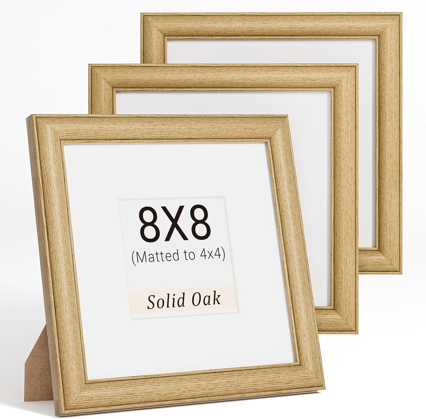 Natural Walnut 11x14 Picture Frames Mat to 8x10 Picture Display Set of 3,Original Wood Handcrafted 11x14 Diploma Frame with Tempered Glass Graduation Family Wedding Certificate Photo Wall Mounted