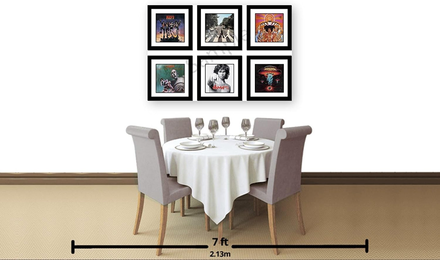 Creative Picture Frames 15" x 15" LP Album Cover Frame, Vinyl Record Wall Mount Display for Home Decor with Hanging Hardware & Full-Strength Glass, White Mat, 1 Count