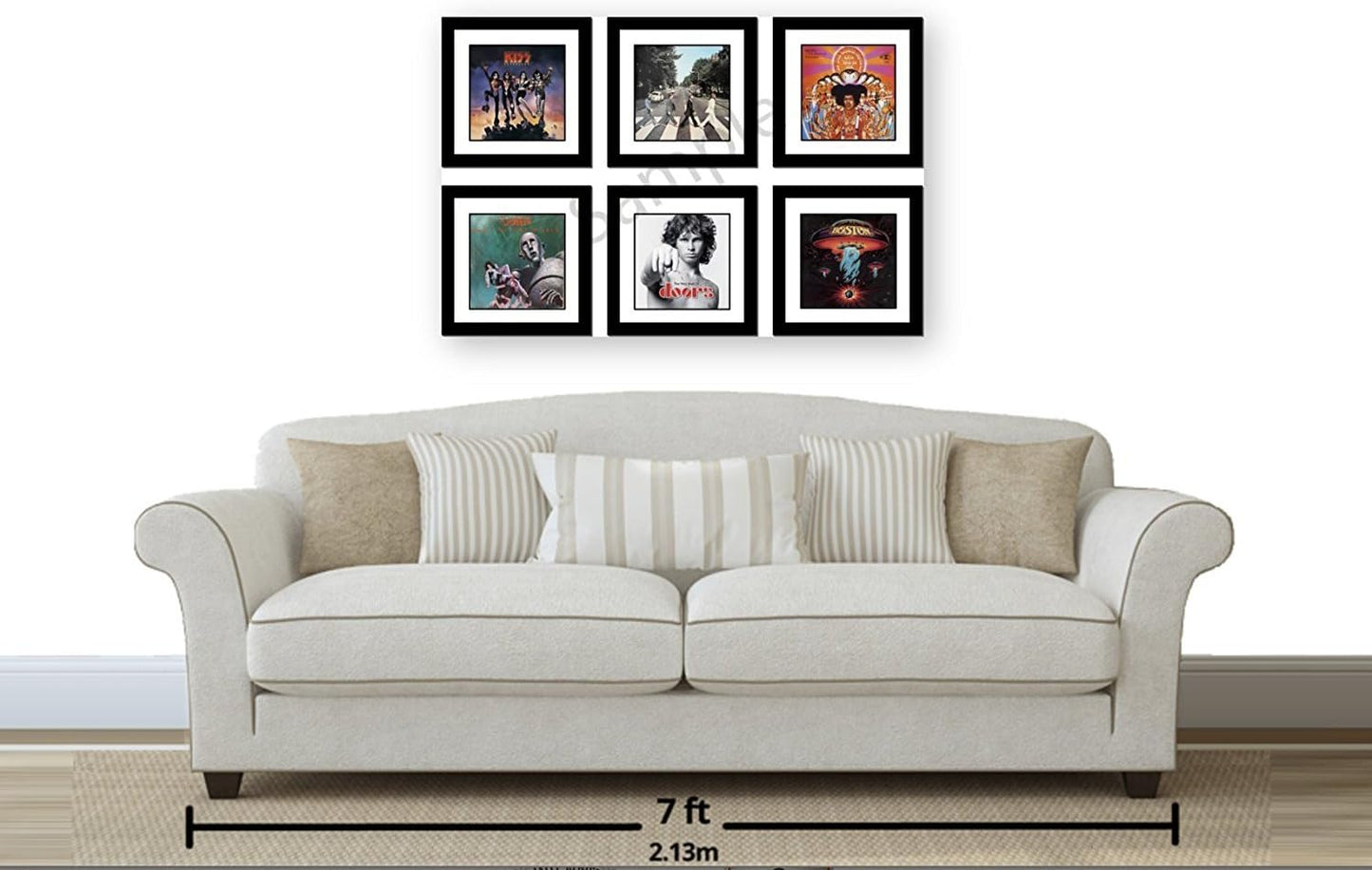 Creative Picture Frames 15" x 15" LP Album Cover Frame, Vinyl Record Wall Mount Display for Home Decor with Hanging Hardware & Full-Strength Glass, White Mat, 1 Count