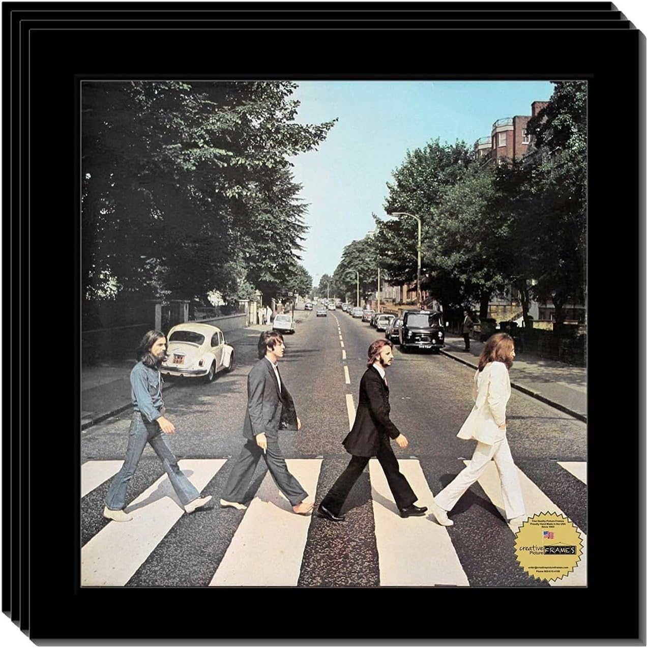Creative Picture Frames 15" x 15" LP Album Cover Frame, Vinyl Record Wall Mount Display for Home Decor with Hanging Hardware & Full-Strength Glass, White Mat, 1 Count