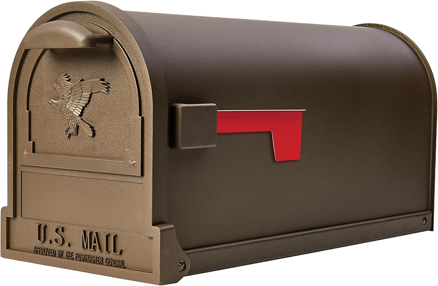 ARCHITECTURAL MAILBOXES Gibraltar Mailboxes Arlington Large Capacity Galvanized Steel Textured Black, Post-Mount Mailbox, AR15B000