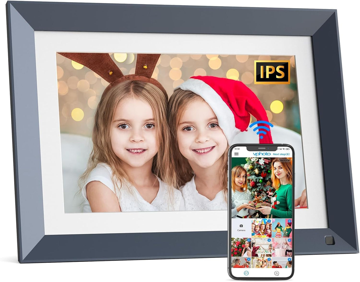 17-inch Digital Picture Album Large Digital Photo Frame - 32GB Smart Photo Frame, Motion Sensor, Send Pictures or Videos via App Email to WiFi Photo Frame, Unlimited Cloud Storage, Wall Mountable