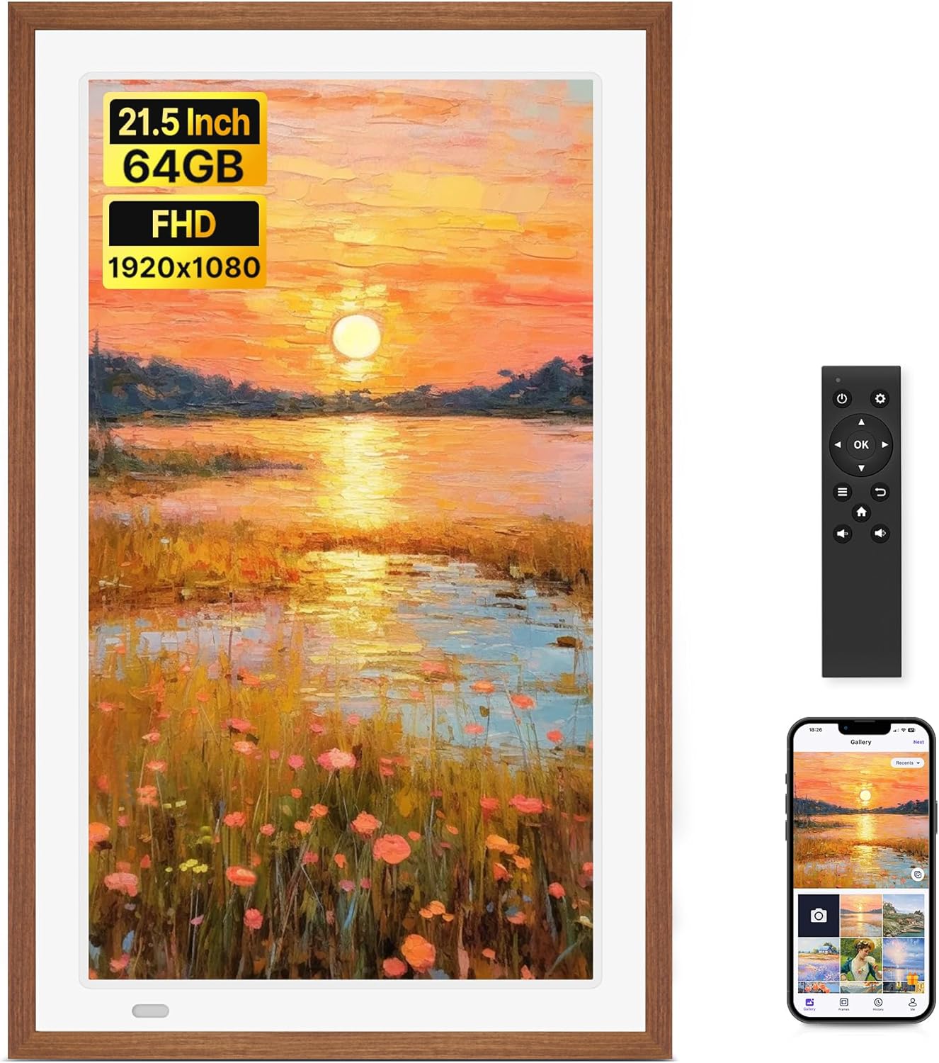 Uhale 10.1" Digital Picture Frame with 32GB Storage Support SD Card, Electronic Photo Frames with 1280x800 HD IPS Touch Screen, Instantly and Securely Share Memories, Send Wishes from Anywhere