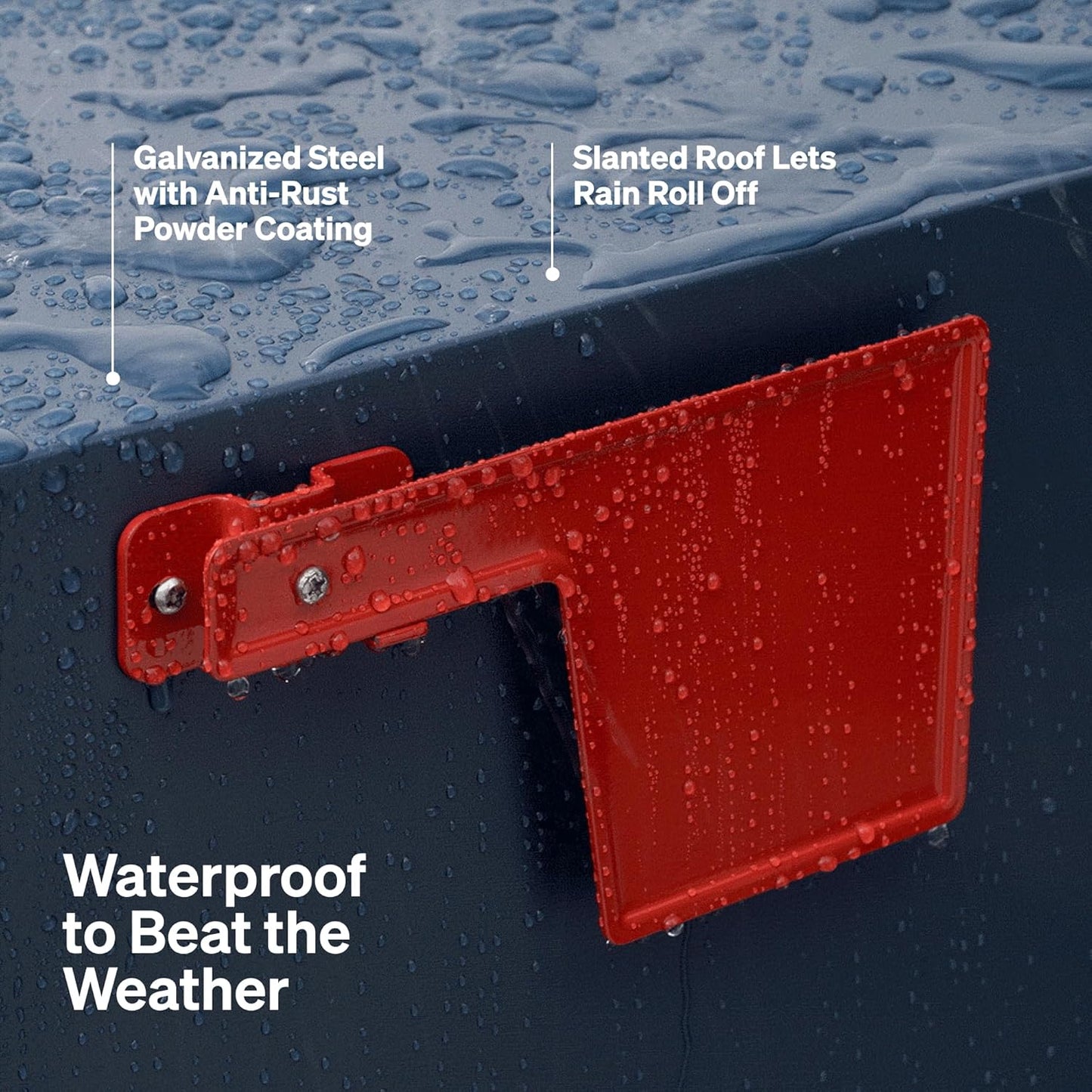 Adoorn Lockable Post Mount Mailbox | Large Size - Anti-Theft Locking Mailbox, 15.5" H x 12" W x 18.5" D, Weatherproof Mailboxes for Outside The House