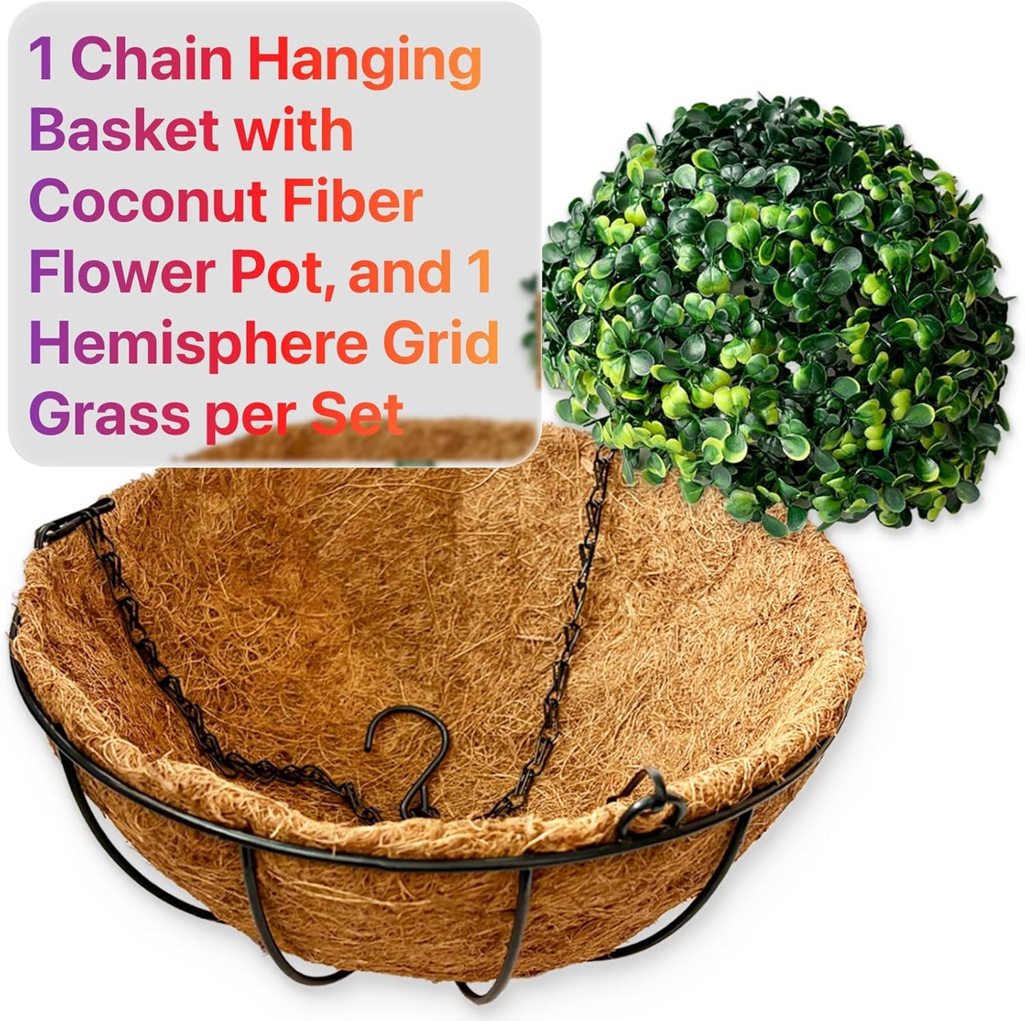 2 Sets Outdoor Artificial Flowers with 12" Hanging Basket, 24 Bunches of Faux Flowers with 2 Hanging Planters for Summer Front Porch Pergolas Patio Balcony Garden Vibrant Colors