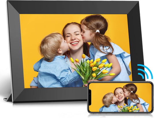 Frameo Digital Picture Frame, 10.1inch WiFi Photos Frames Electronic, 1280x800, HD IPS Touch Screen, 16GB Memory, Auto-Rotate, Wall Mountable, Share Instant Photos/Videos via Frameo-App from Anywhere