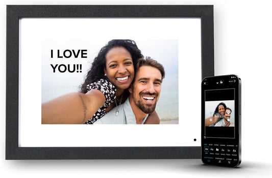 PhotoShare Gallery 10.1” WiFi Digital Photo Frame | Send Photo or Video from Phone to Digital Picture Frame with Free PhotoShare Frame App | End-to-End Encryption | Midnight Black