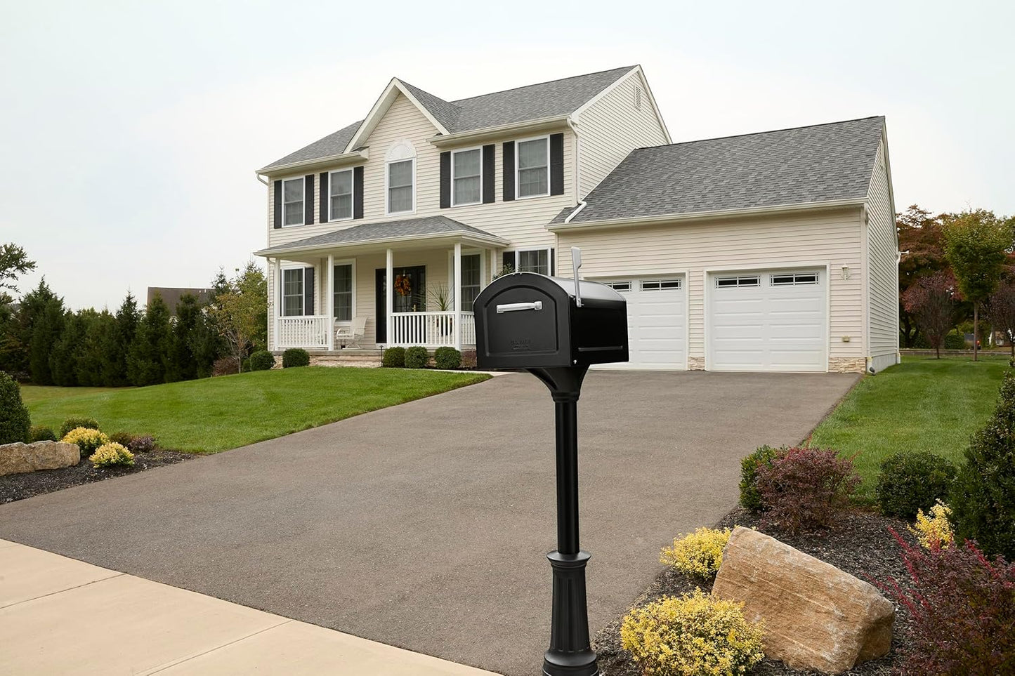 Architectural Mailboxes 950020B-10 Centennial Postmount Mailbox, XL, Black
